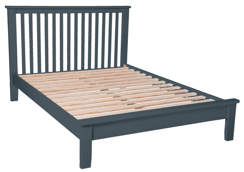 Product photograph of Henley Blue Painted Bed - Comes In 3ft Single 4ft 6in Single And 5ft King Size Options from Choice Furniture Superstore.